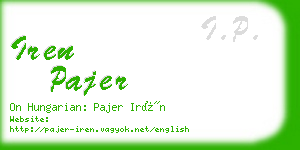 iren pajer business card